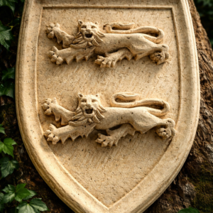 Blason en pierre de la Normandie